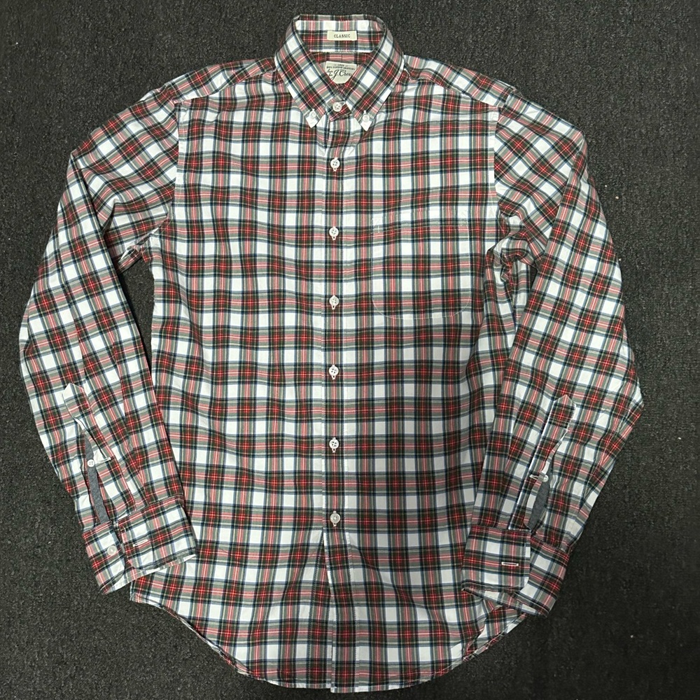 J. Crew Men’s Plaid Button Down Shirt Size